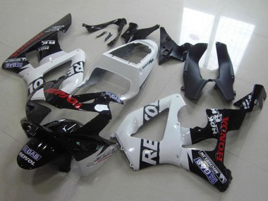 Honda CBR900RR 929 Motorrad Verkleidung 2000-2001 - Weiss Glanzendes Schwarz Rot Repsol