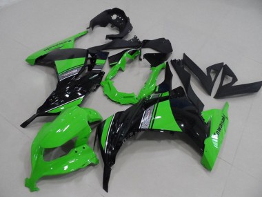 Kawasaki ZX300R Motorrad Verkleidung 2013-2018 - Grun Glanzendes Schwarz