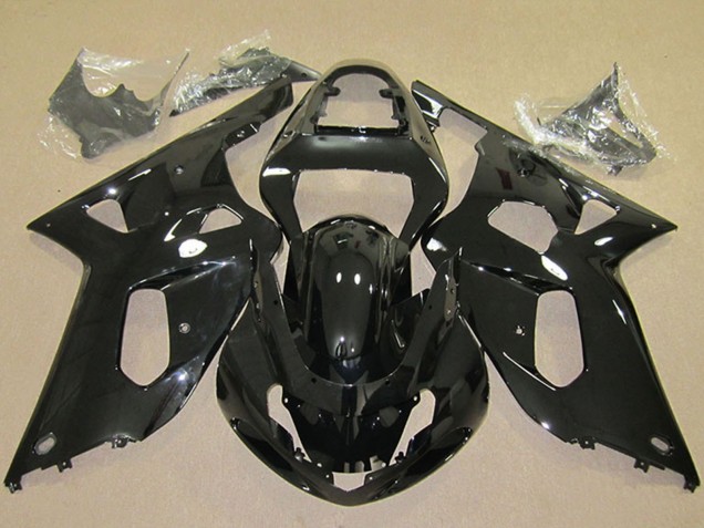 Suzuki GSXR 600 Motorrad Verkleidung 2001-2003 - Glanzendes Schwarz