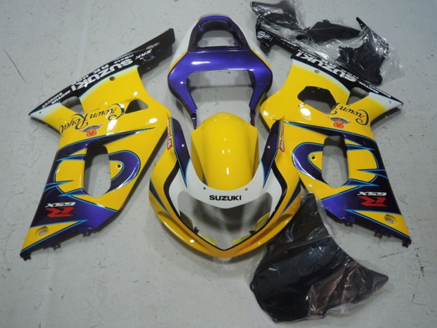 Suzuki GSXR 600 Motorrad Verkleidung 2001-2003 - Gelb Lila Schwarz