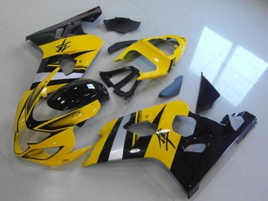 Suzuki GSXR 750 Abs Motorrad Verkleidungen 2004-2005 - Gelb Silber Schwarz