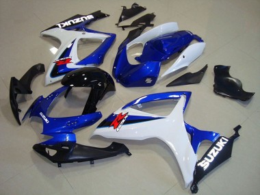 Suzuki GSXR 750 Motorrad Verkleidung 2006-2007 - Weiss Blau Glanzendes Schwarz Rot