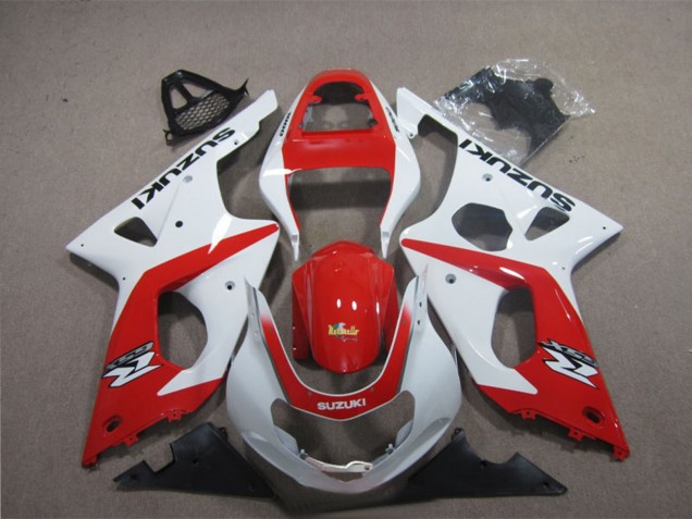 Suzuki GSXR 1000 Motorrad Verkleidung 2003-2004 - Weiss Rot