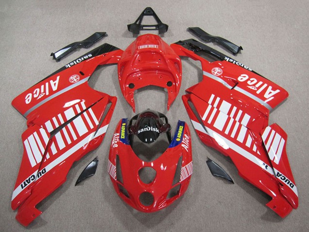 Ducati 749 999 Motorrad Verkleidung 2005-2006 - Rot Weiss Glanzendes Schwarz Alice Sundisk