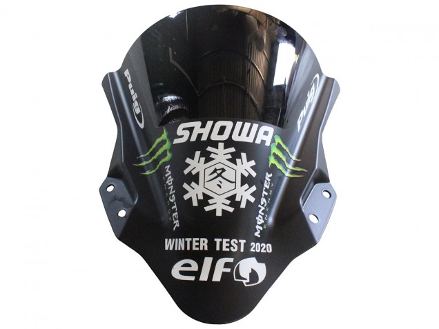 Kawasaki EX400 Motorrad Verkleidung 2018-2024 - Matt Schwarz Grun Monster Showr Schnee