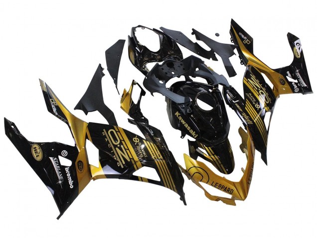 Kawasaki EX400 Motorrad Verkleidung 2018-2024 - Gold Glanzendes Schwarz