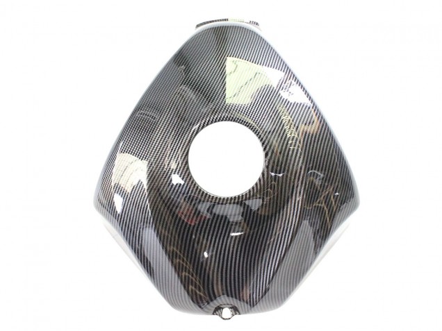 Suzuki GSXR 600/750 Motorrad Verkleidung 2006-2007 - Schwarz Weiss Carbonfaser Stil