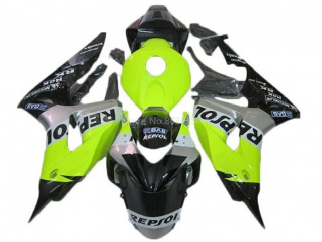 Honda CBR1000RR Motorrad Verkleidung 2006-2007 - Grun Silber Glanzendes Schwarz Repsol