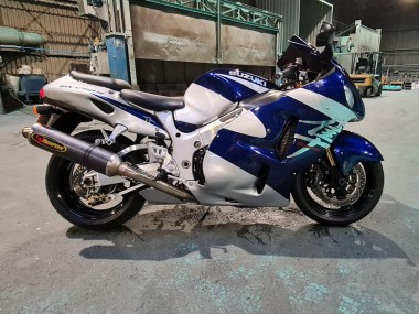 Suzuki GSXR 1300 Hayabusa Motorrad Verkleidung 1996-2007 - Blau Weiss
