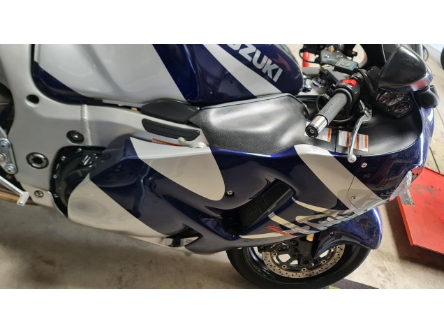 Suzuki GSXR 1300 Hayabusa Motorrad Verkleidung 1996-2007 - Blau Weiss