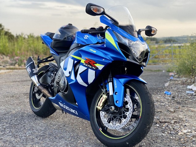 Suzuki GSXR 1000 Motorrad Verkleidung 2009-2016 - Blau Grun Weiss