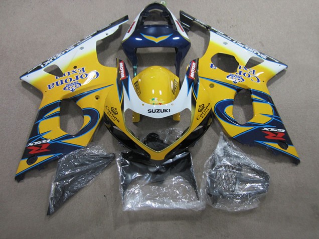 Suzuki GSXR 1000 K1 2000-2002 Verkleidungen - Gelb Blau Corona Extra