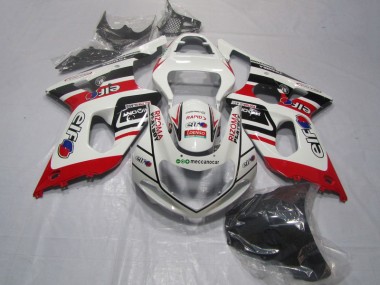 Suzuki GSXR 1000 K1 2000-2002 Verkleidungen - Weiß Rot Rizoma Playboy