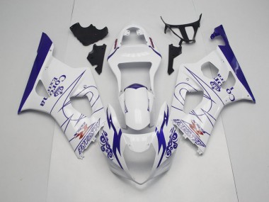 Suzuki GSXR 1000 K3 2003-2004 Verkleidungen - Blau Whie Corona