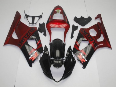 Suzuki GSXR 1000 K3 2003-2004 Verkleidungen - Schwarz Rot