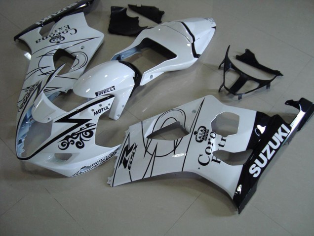 Suzuki GSXR 1000 K3 2003-2004 Verkleidungen - Weiß Corona