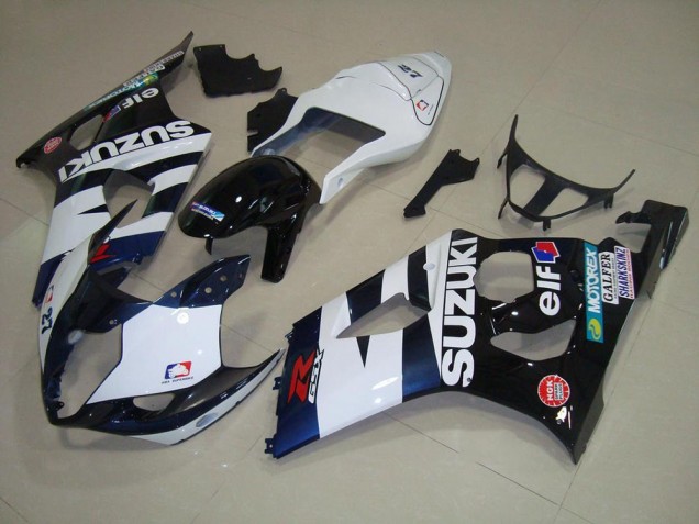 Suzuki GSXR 1000 K3 2003-2004 Verkleidungen - Weiß Schwarz Elf