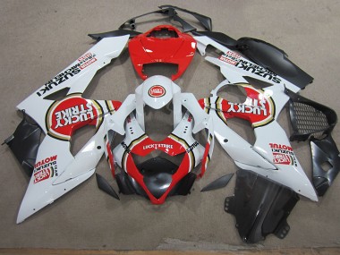 Suzuki GSXR 1000 K5 2005-2006 Verkleidung - Weiß Lucky Strike Rot Motul