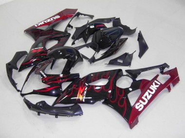 Suzuki GSXR 1000 K5 2005-2006 Verkleidungen - Rot Flamme