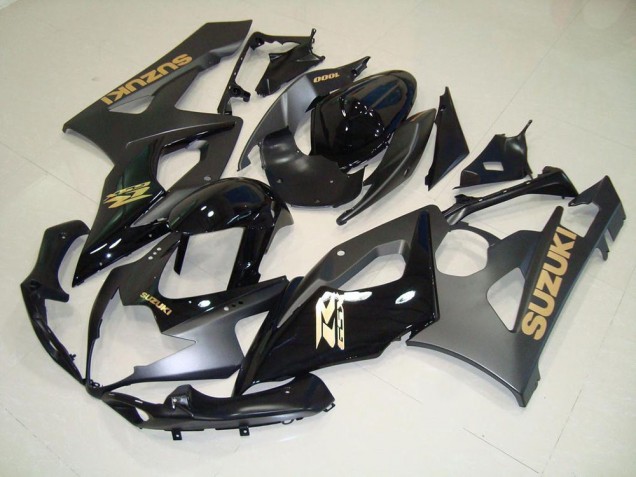 Suzuki GSXR 1000 K5 2005-2006 Verkleidungen - Schwarz mit goldenen Aufklebern