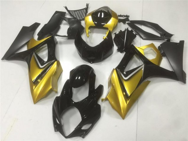 Suzuki GSXR 1000 K7 2007-2008 Verkleidung - Gold Schwarz