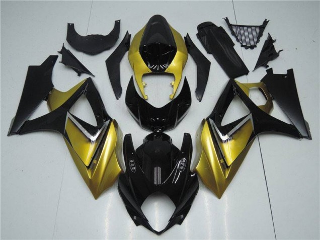 Suzuki GSXR 1000 K7 2007-2008 Verkleidung - Gold Schwarz
