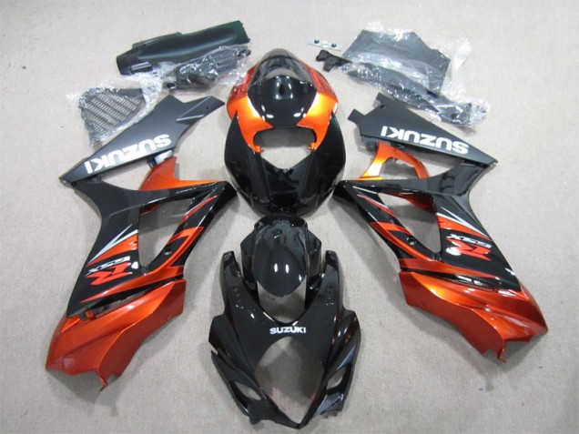 Suzuki GSXR 1000 K7 2007-2008 Verkleidung - Schwarz Orange