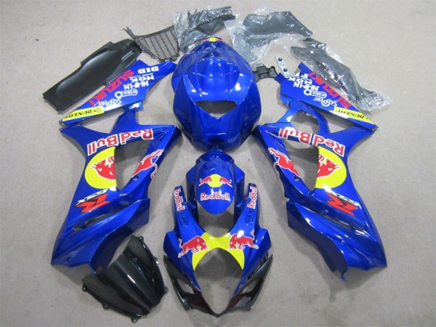 Suzuki GSXR 1000 K7 2007-2008 Verkleidungen - Blau Rot Bull