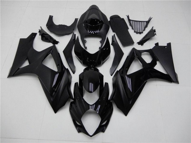 Suzuki GSXR 1000 K7 2007-2008 Verkleidungen - Matt schwarz Glänzend