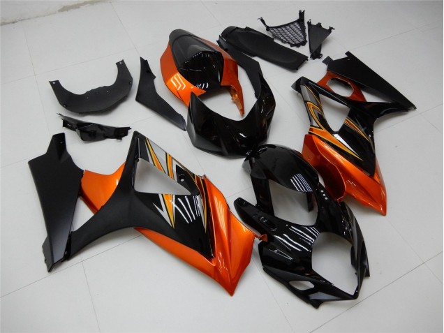 Suzuki GSXR 1000 K7 2007-2008 Verkleidungen - Orange Schwarz