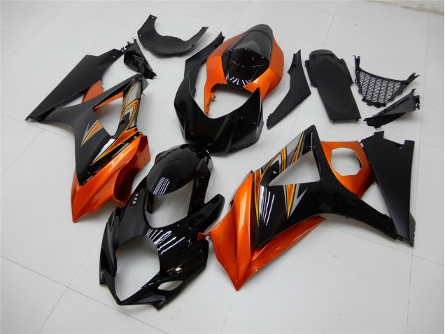 Suzuki GSXR 1000 K7 2007-2008 Verkleidungen - Orange Schwarz