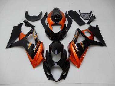 Suzuki GSXR 1000 K7 2007-2008 Verkleidungen - Orange Schwarz