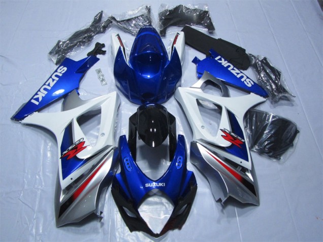 Suzuki GSXR 1000 K7 2007-2008 Verkleidungen & Plastik - Blau Weiß