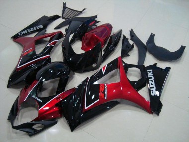Suzuki GSXR 1000 K7 2007-2008 Verkleidungen - Rot Schwarz