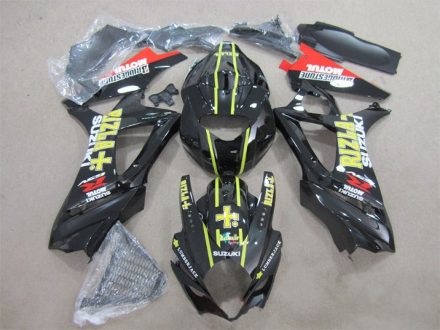 Suzuki GSXR 1000 K7 2007-2008 Verkleidungen - Schwarz Gelb Rizla