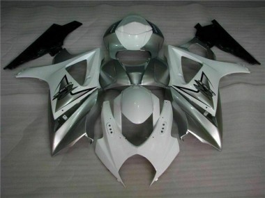 Suzuki GSXR 1000 K7 2007-2008 Verkleidungen - Silber Weiß