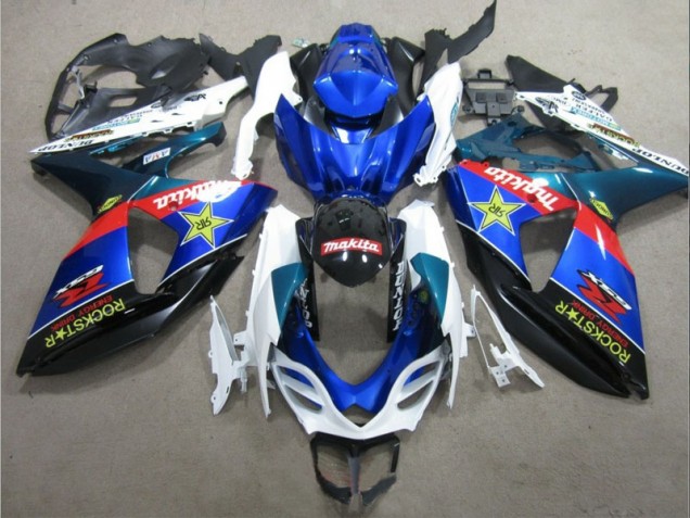Suzuki GSXR 1000 K9 2009-2016 Verkleidungen - Blau Weiß Rockstar