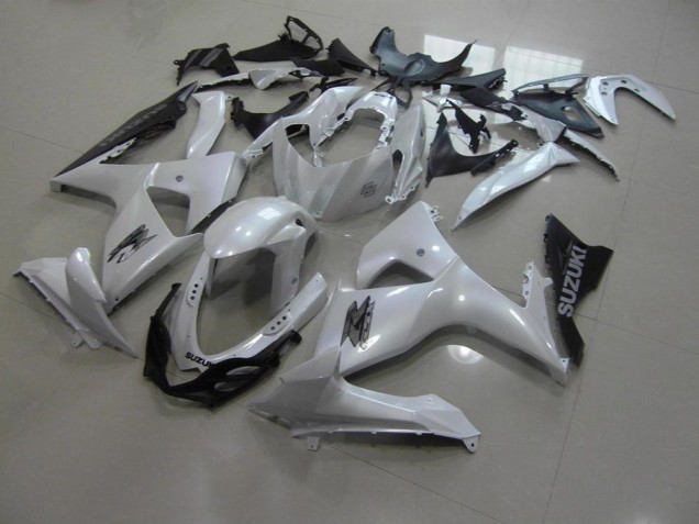 Suzuki GSXR 1000 K9 2009-2016 Verkleidungen - Perl Weiß und Schwarz