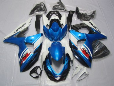 Suzuki GSXR 1000 K9 2009-2016 Verkleidungen & Plastik - Blau Weiß