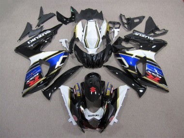 Suzuki GSXR 1000 K9 2009-2016 Verkleidungen - Schwarz Blau Weiß Dunkel Hund