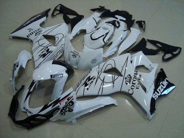 Suzuki GSXR 1000 K9 2009-2016 Verkleidungen - Weiß Corona