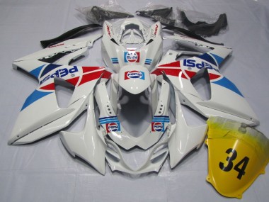 Suzuki GSXR 1000 K9 2009-2016 Verkleidungen - Weiß Pepsi 34