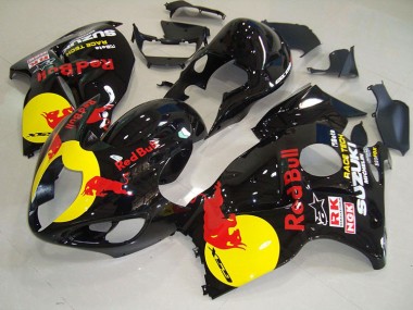 Suzuki GSXR 1300 Hayabusa 1996-2007 Verkleidungen - Schwarz Gelb Rot Bull