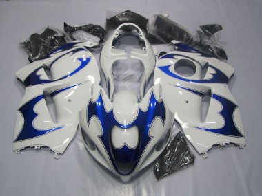 Suzuki GSXR 1300 Hayabusa 1996-2007 Verkleidungen - Weiß Blau