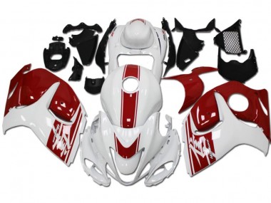 Suzuki GSXR 1300 Hayabusa 2008-2019 Verkleidung - Weiß Rot