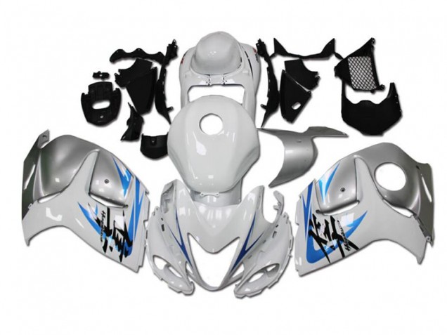 Suzuki GSXR 1300 Hayabusa 2008-2019 Verkleidungen - Weiß Blau
