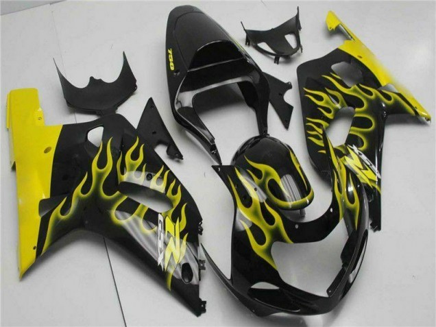 Suzuki GSXR 600 / 750 K1 K2 K3 2001-2003 Verkleidungen Komplett Sets - Schwarz