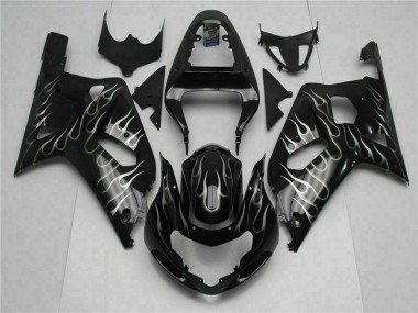Suzuki GSXR 600 / 750 K1 K2 K3 2001-2003 Verkleidungen - Schwarz