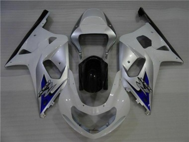 Suzuki GSXR 600 / 750 K1 K2 K3 2001-2003 Verkleidungen - Weiß Silber