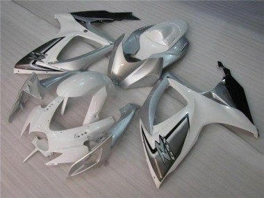 Suzuki GSXR 600 / 750 K6 2006-2007 Verkleidung - Weiß Silber